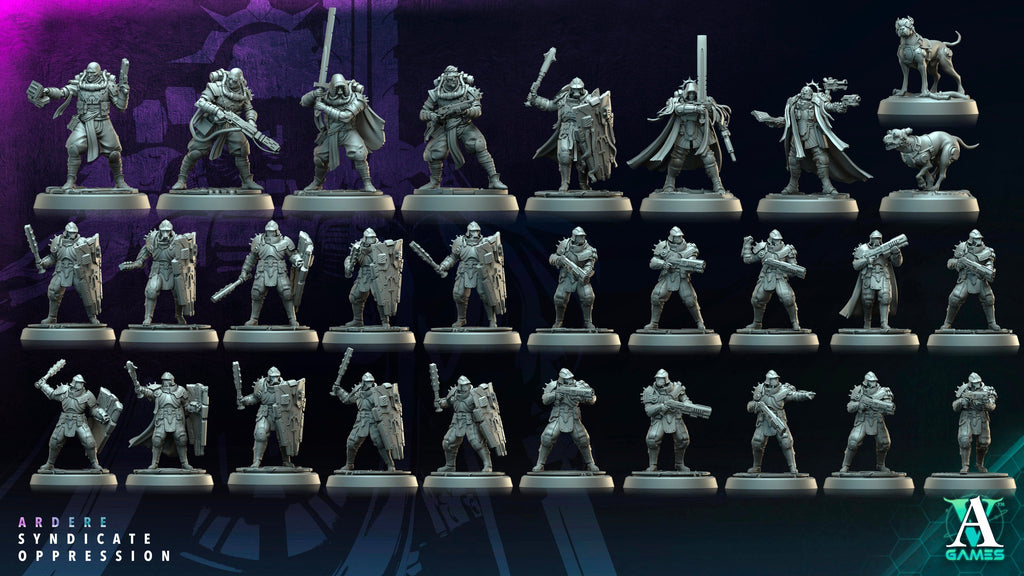 3D Printed Archvillain Games Ardere Breacher Ardere - Syndicate Oppression 28 32mm D&D