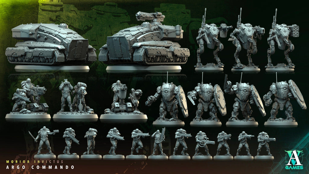 3D Printed Archvillain Games Argo Warthog APC Morior Invictus Argo Commando 28 32mm D&D