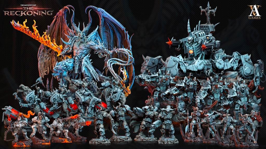 3D Printed Archvillain Games Armari Heavy Infantry Demonstar - The Reckoning 28 32mm D&D