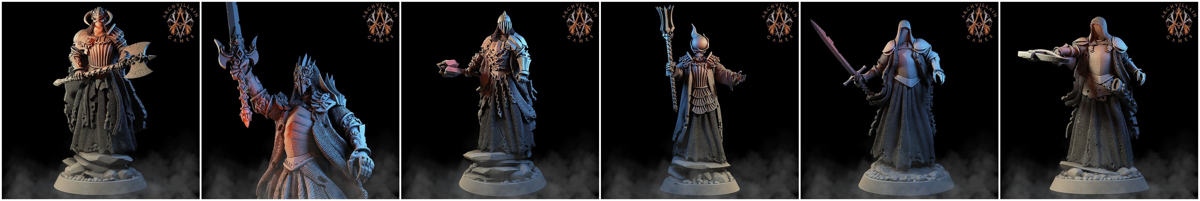 3D Printed Archvillain Games Baron's Soldiers The Sorrowsown 28 32mm D&D