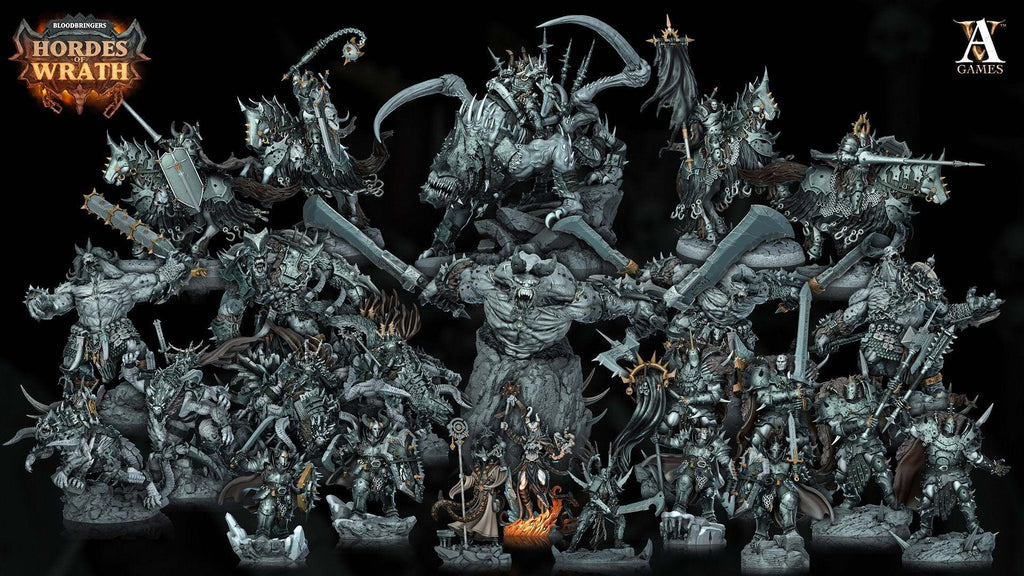 3D Printed Archvillain Games Bloodbringers - Hordes of Wrath Harbinger of Gorkal 28 32mm D&D