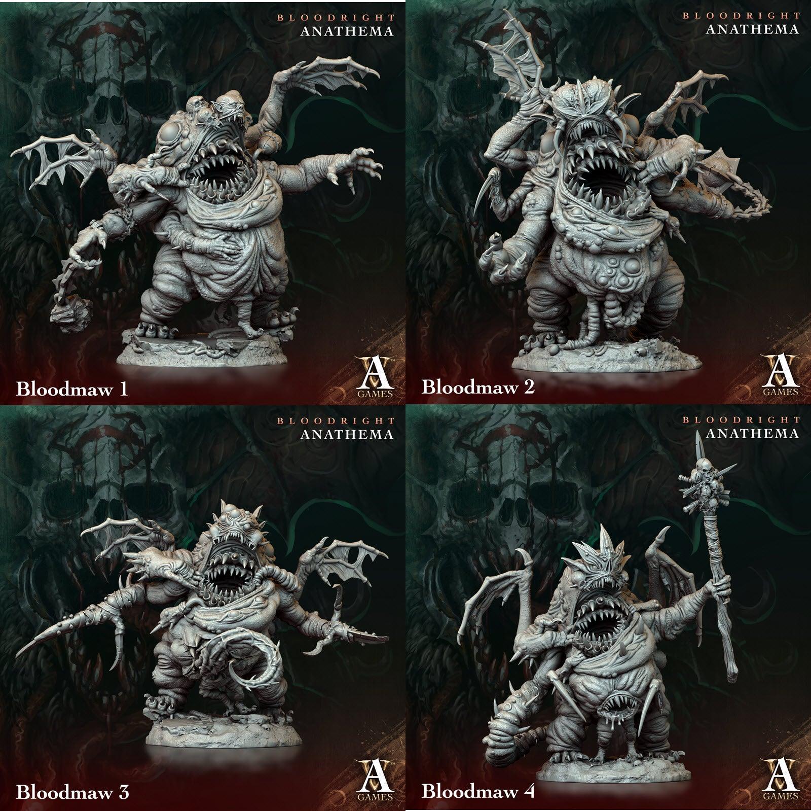 3D Printed Archvillain Games Bloodmaw Bloodright - Anathema 28 32mm D&D
