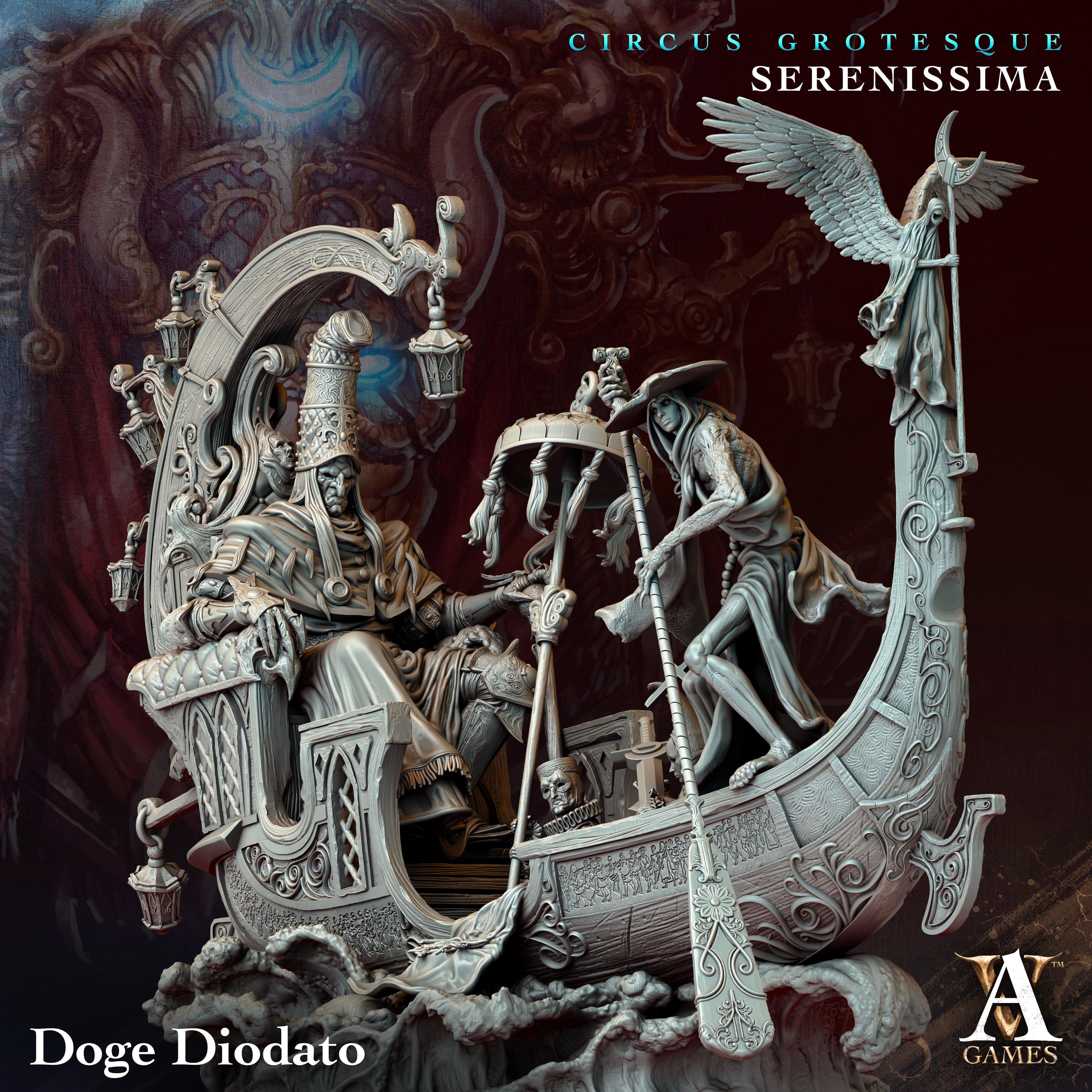 3D Printed Archvillain Games Circus Grotesque - Serenissima Doge Diodato 28 32mm D&D