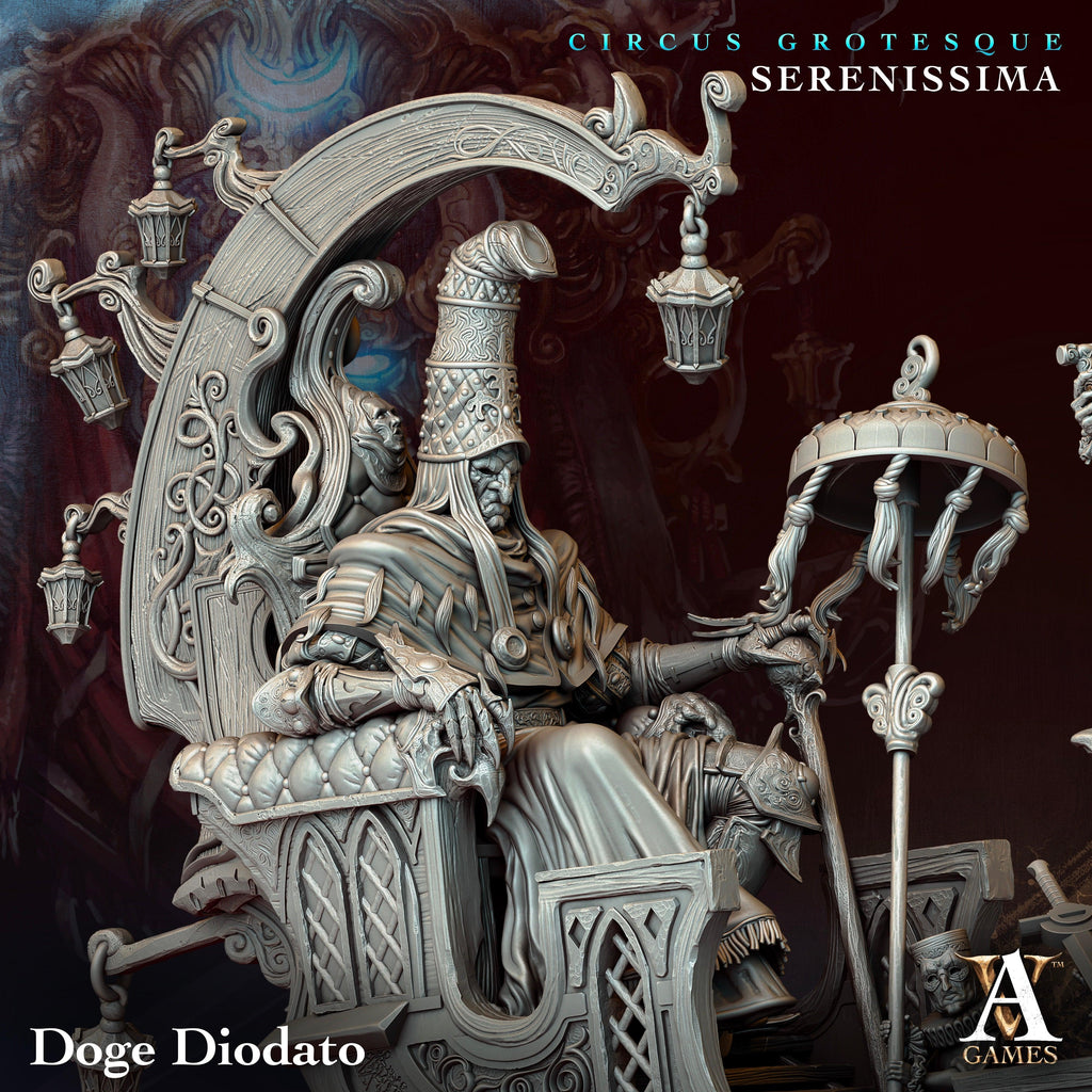 3D Printed Archvillain Games Circus Grotesque - Serenissima Doge Diodato 28 32mm D&D
