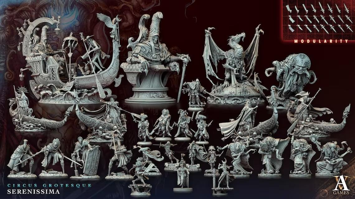 3D Printed Archvillain Games Circus Grotesque - Serenissima Doge Diodato 28 32mm D&D
