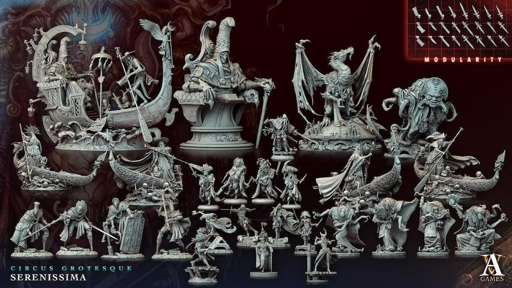 3D Printed Archvillain Games Circus Grotesque - Serenissima Doge Diodato - Bust 28 32mm D&D