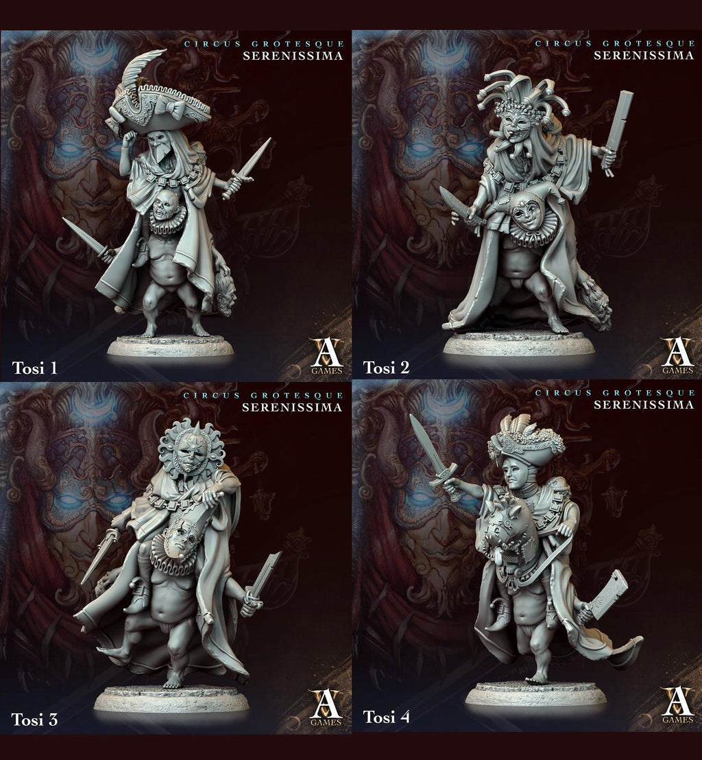 3D Printed Archvillain Games Circus Grotesque - Serenissima Tosi 28 32mm D&D
