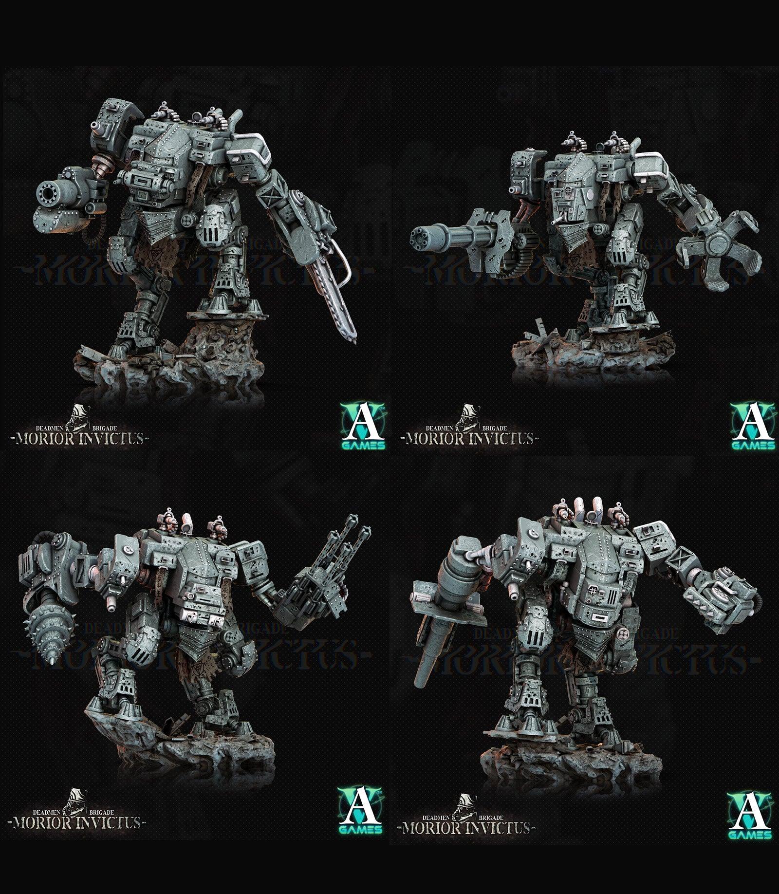 3D Printed Archvillain Games Deadmen Brigade - Morior Invictus Morior MK-18 Paladin 28 32mm D&D