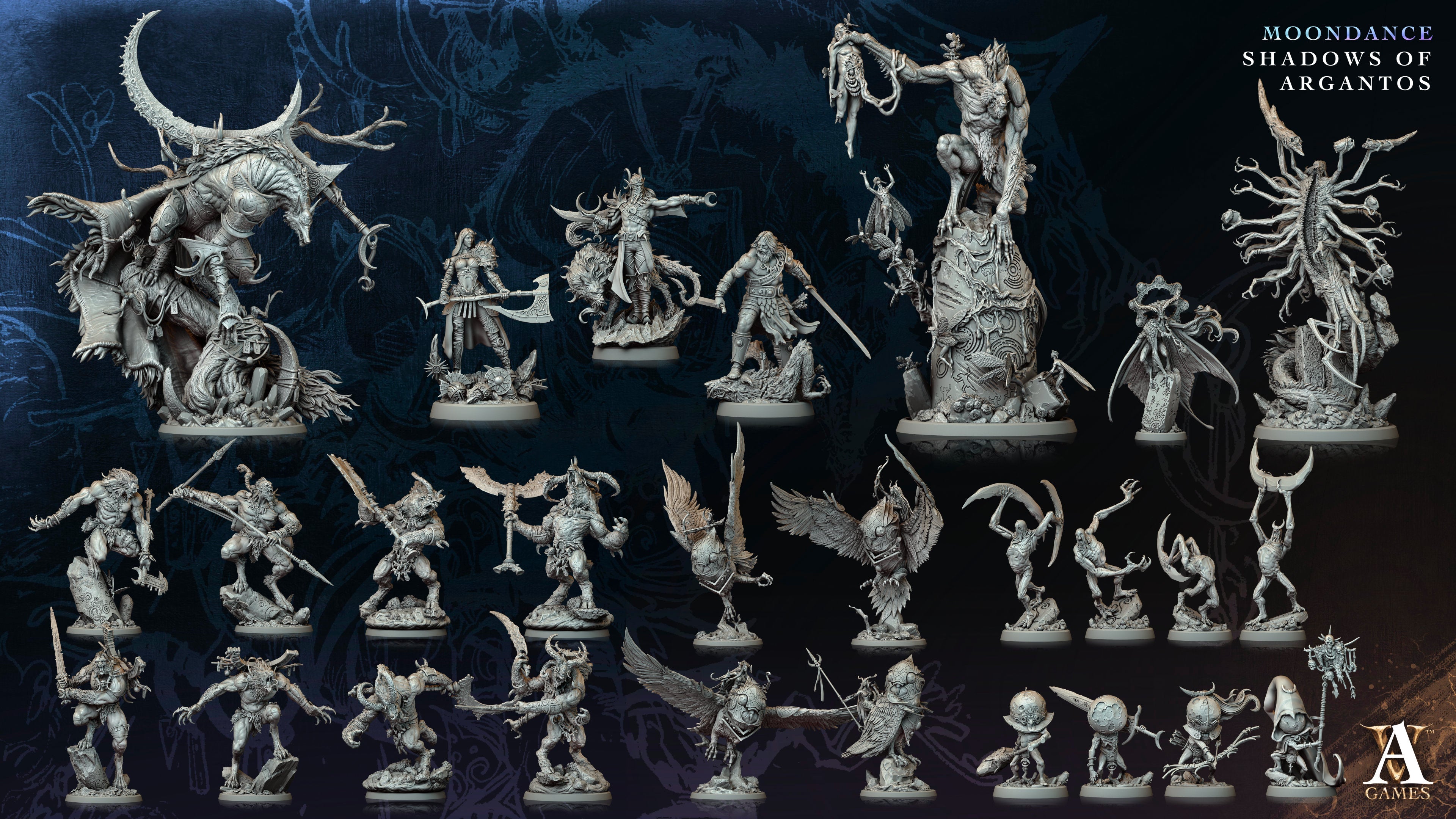 3D Printed Archvillain Games Draevan - Lycan Exarch Moondance - Shadows of Argantos 28 32mm D&D