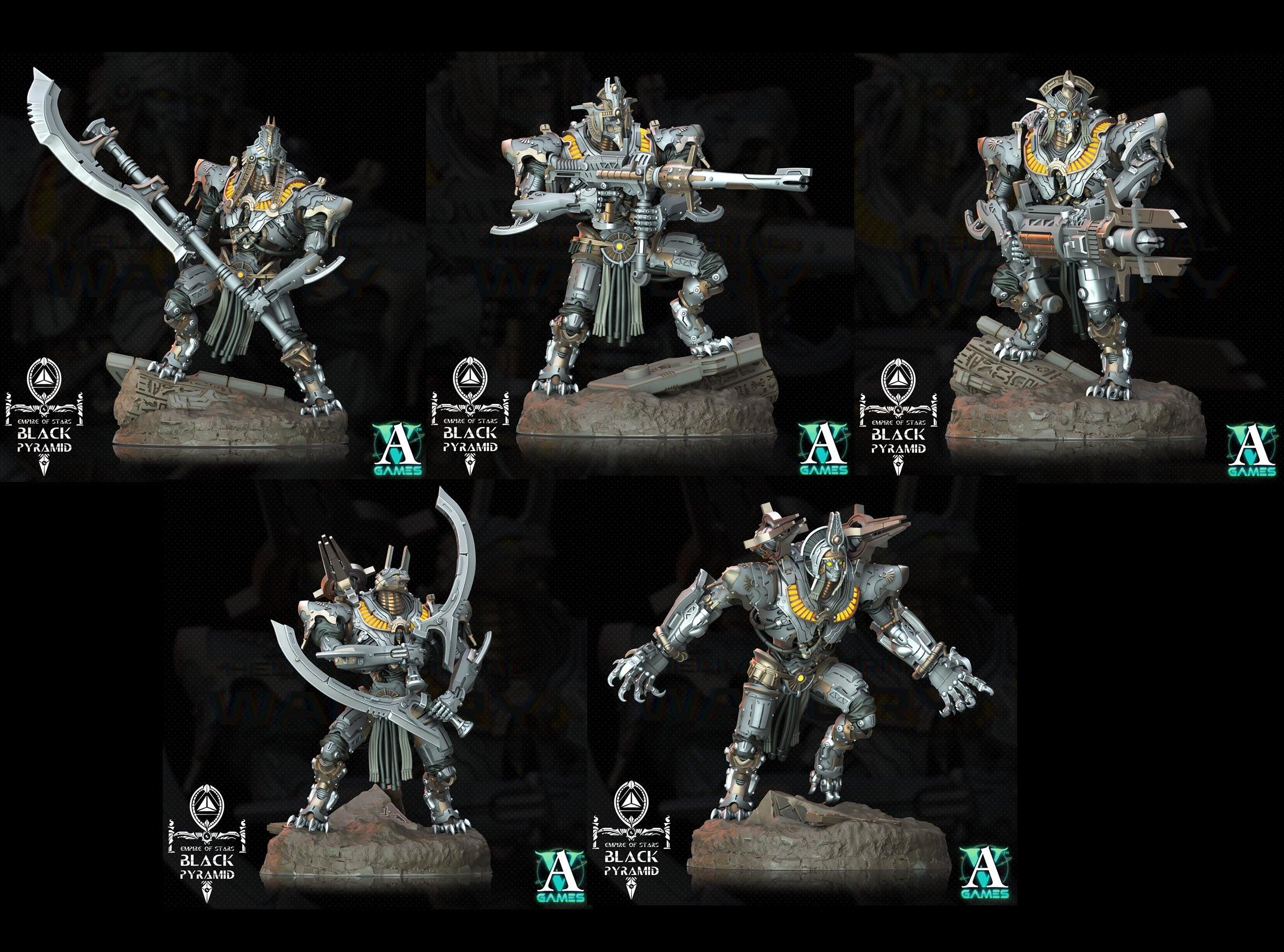 3D Printed Archvillain Games Empire of Stars - Black Pyramid Keteph Atekhramun 28 32mm D&D