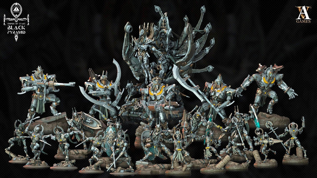 3D Printed Archvillain Games Empire of Stars - Black Pyramid Keteph Atekhramun 28 32mm D&D