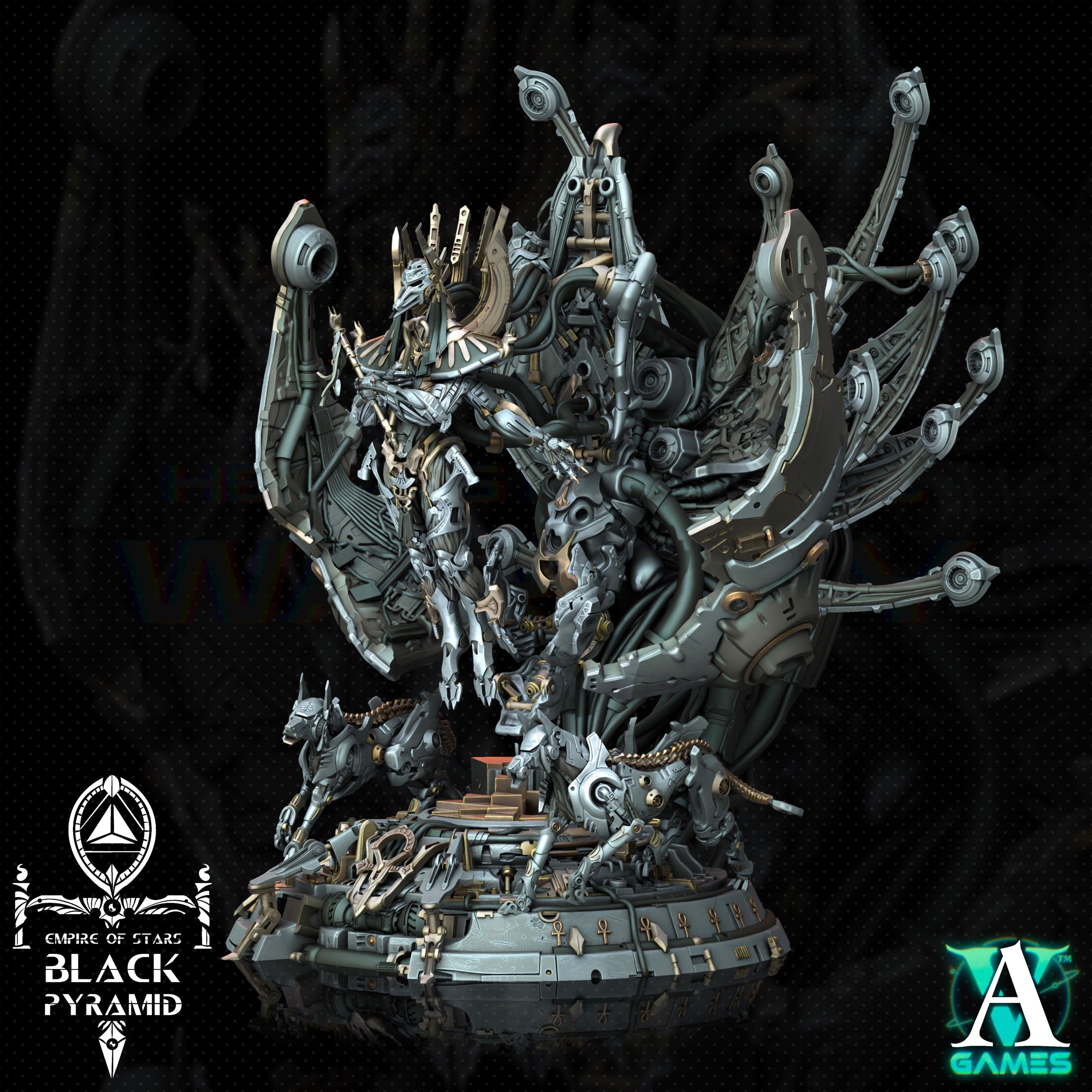 3D Printed Archvillain Games Empire of Stars - Black Pyramid Keteph Divinity 28 32mm D&D