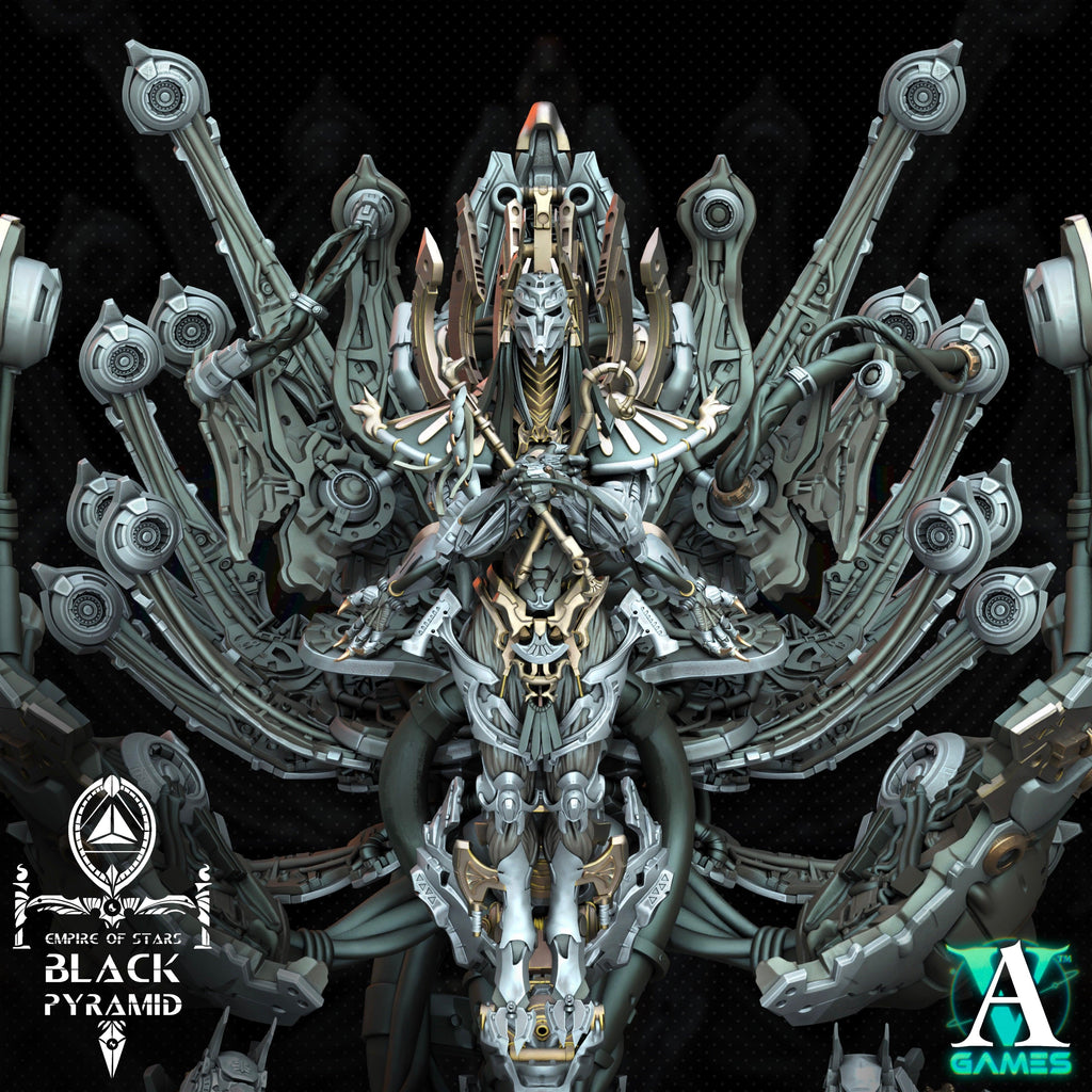 3D Printed Archvillain Games Empire of Stars - Black Pyramid Keteph Divinity 28 32mm D&D