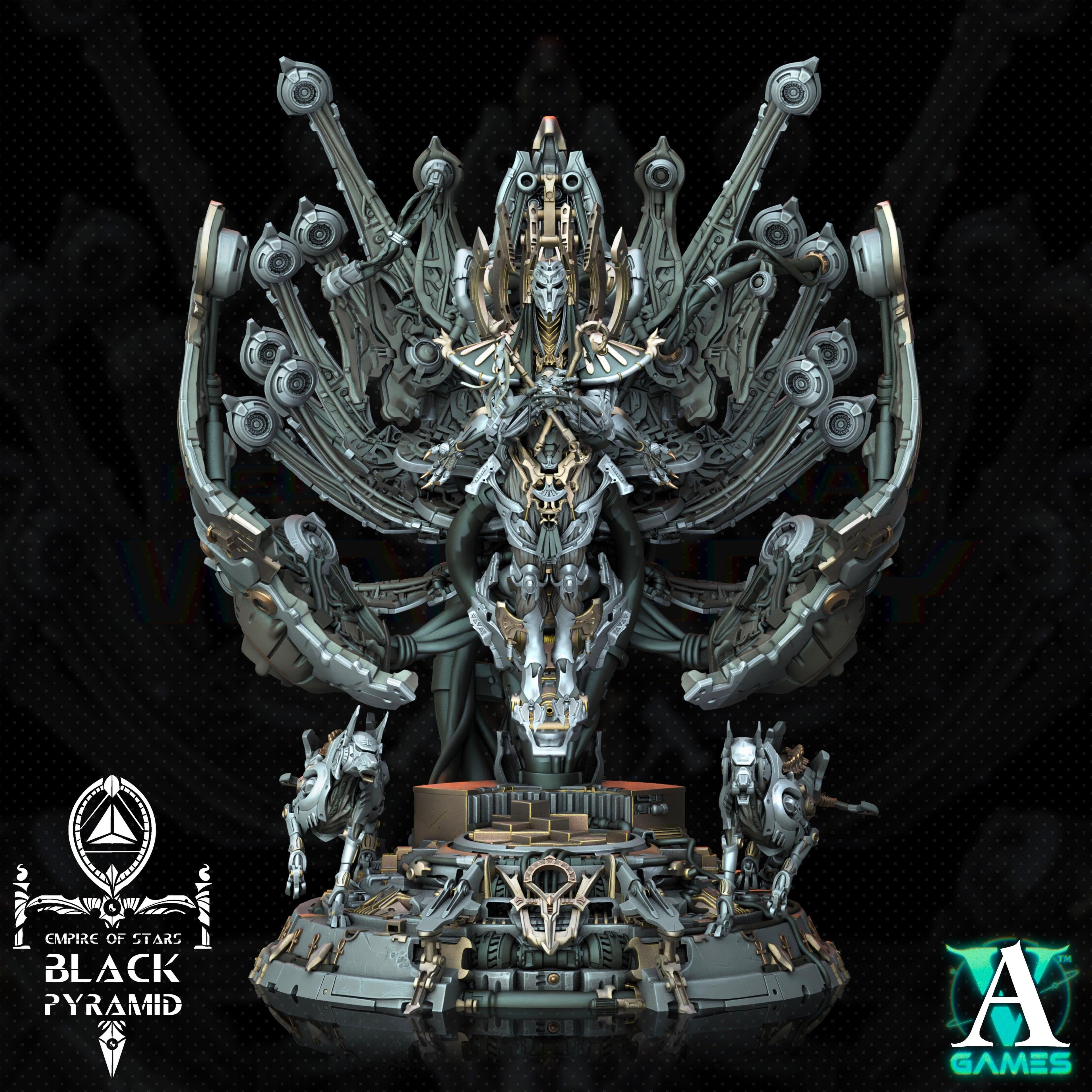 3D Printed Archvillain Games Empire of Stars - Black Pyramid Keteph Divinity 28 32mm D&D