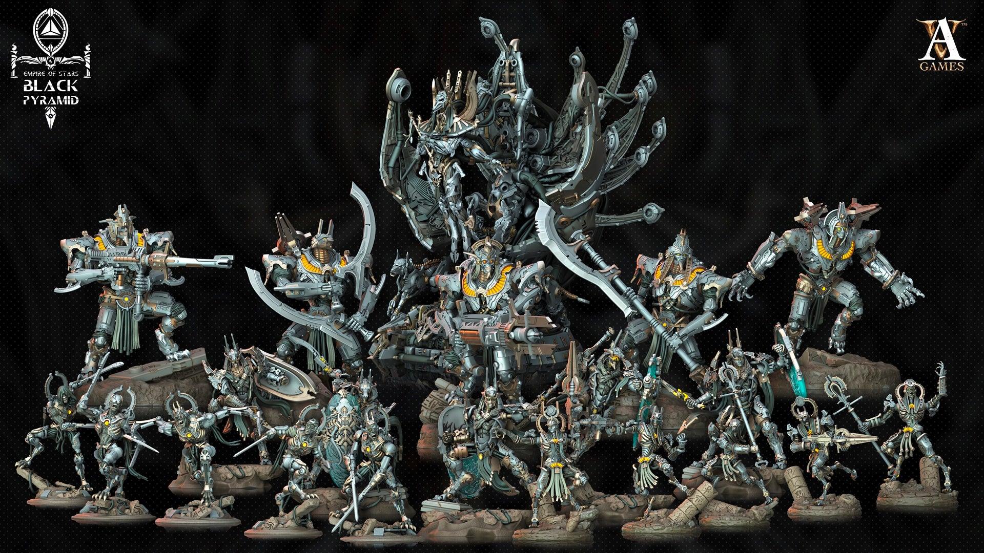 3D Printed Archvillain Games Empire of Stars - Black Pyramid Keteph Divinity 28 32mm D&D