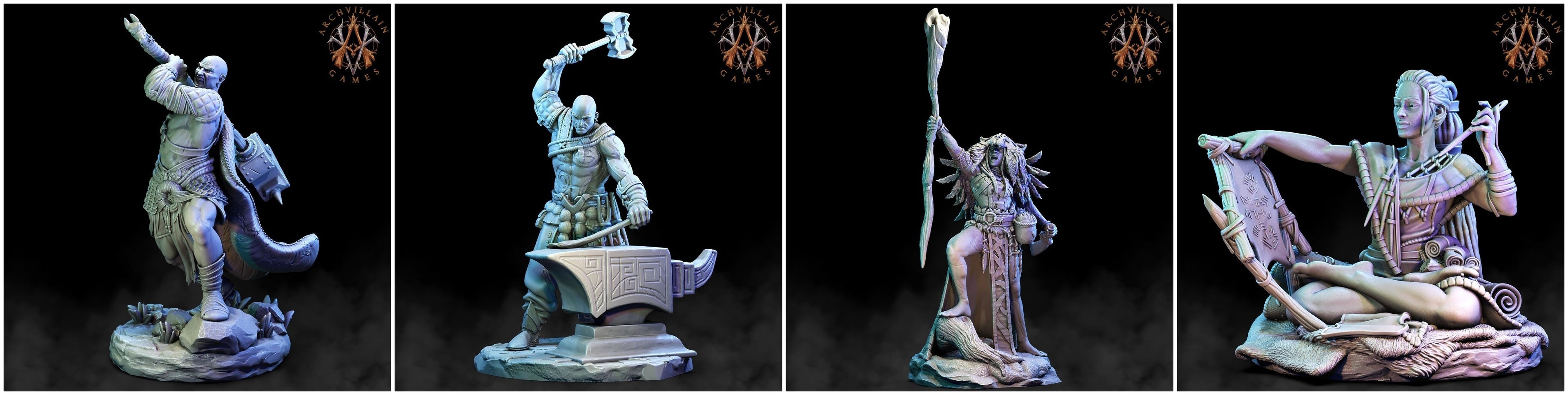 3D Printed Archvillain Games Frostburn Horrors - Goliaths 28mm 32mm D&D