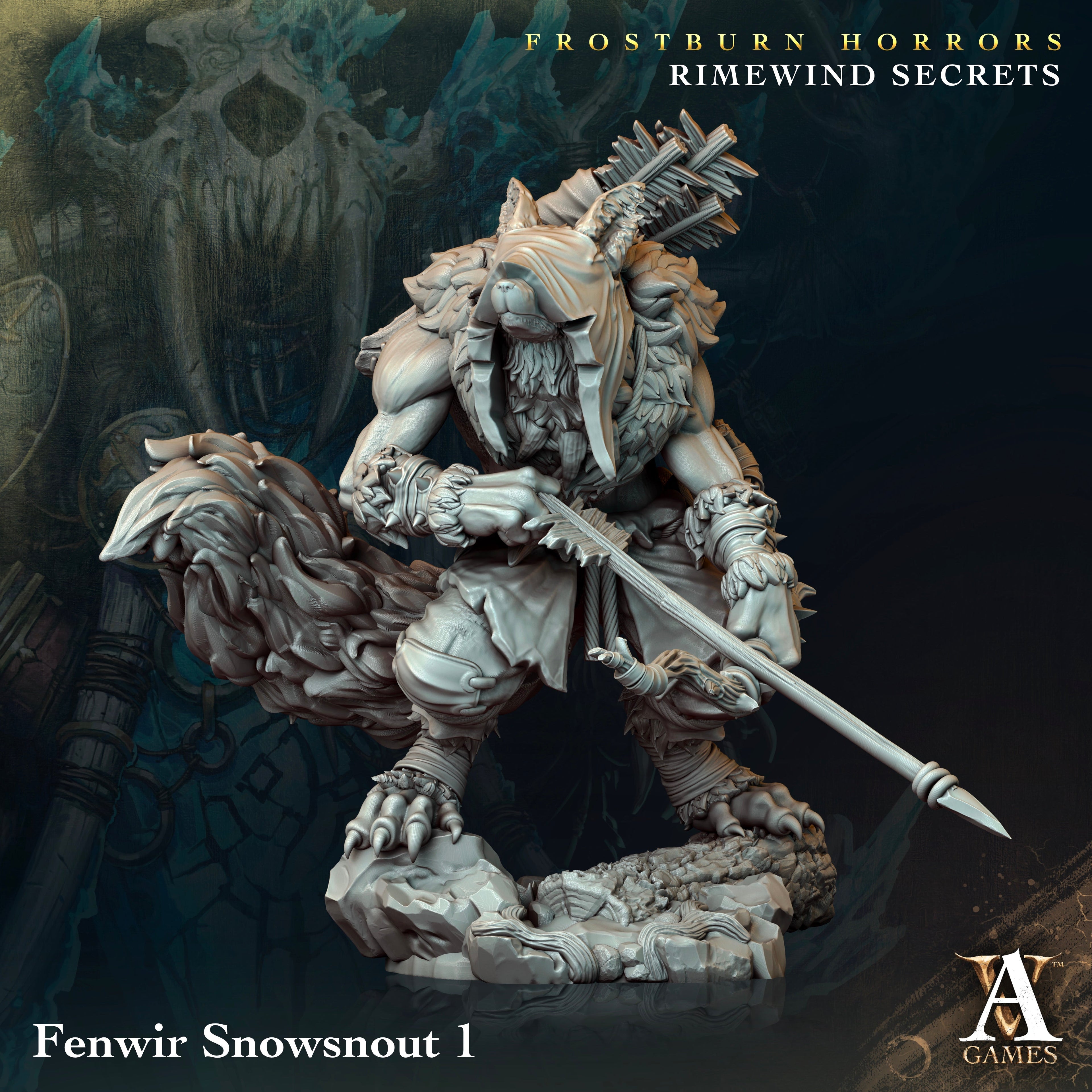 3D Printed Archvillain Games Frostburn Horrors Rimewind Secrets - Fenwir Snowsnout 28mm 32mm D&D