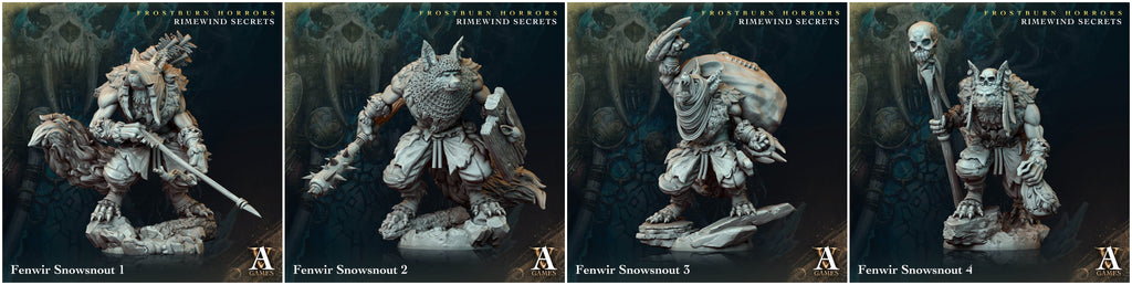 3D Printed Archvillain Games Frostburn Horrors Rimewind Secrets - Fenwir Snowsnout 28mm 32mm D&D