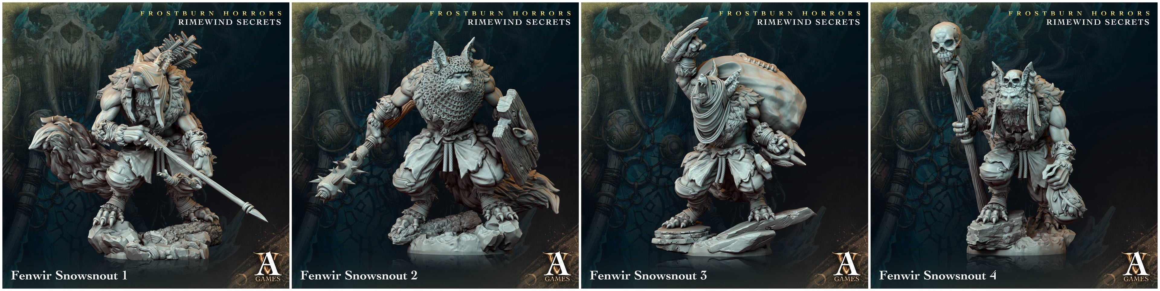 3D Printed Archvillain Games Frostburn Horrors Rimewind Secrets - Fenwir Snowsnout 28mm 32mm D&D