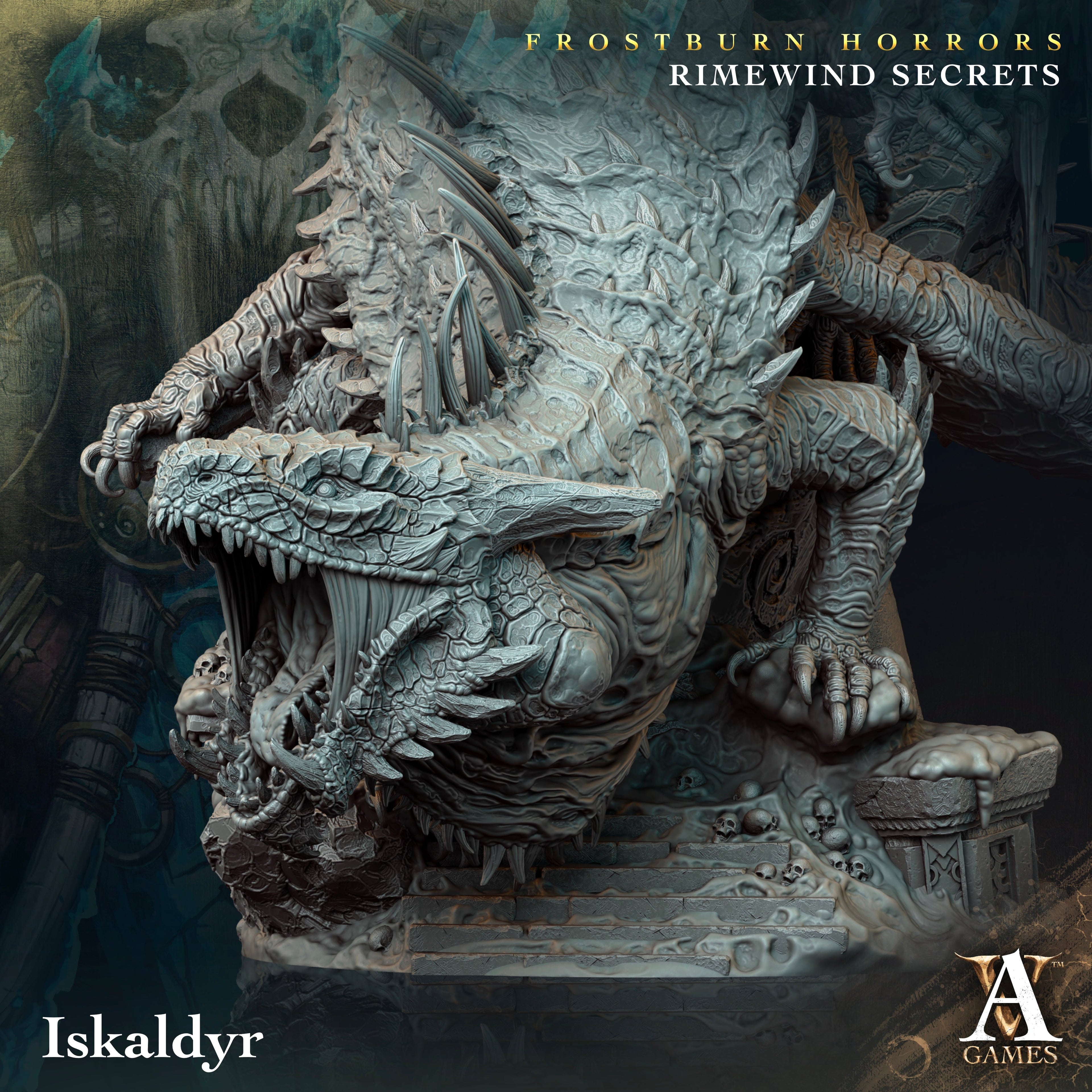 3D Printed Archvillain Games Frostburn Horrors Rimewind Secrets - Iskaldyr 28mm 32mm D&D