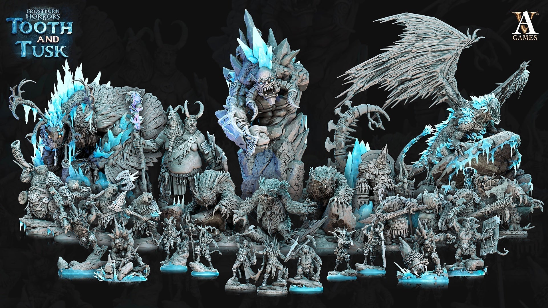 3D Printed Archvillain Games Frostburn Horrors Tooth and Tusk - Fionrir 28mm 32mm D&D