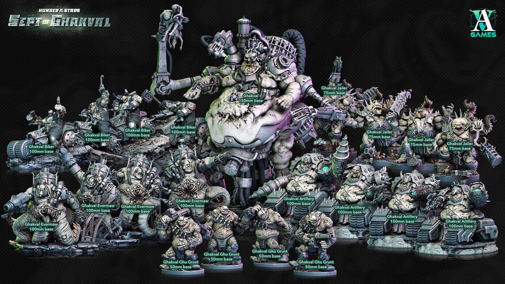 3D Printed Archvillain Games Ghakval Evermaws Hunger of the Stars 28 32mm D&D