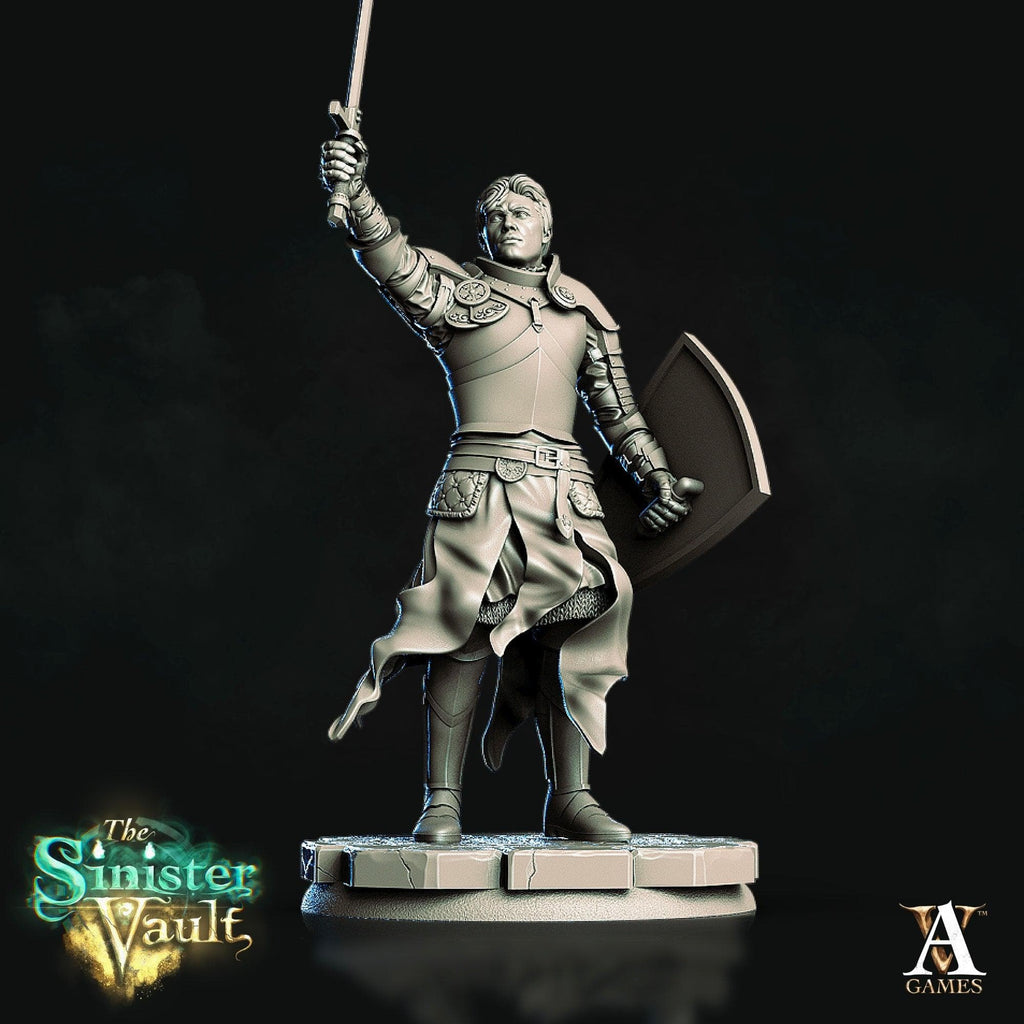 3D Printed Archvillain Games Gharl the Fighter The Sinister Vault 28 32mm D&D