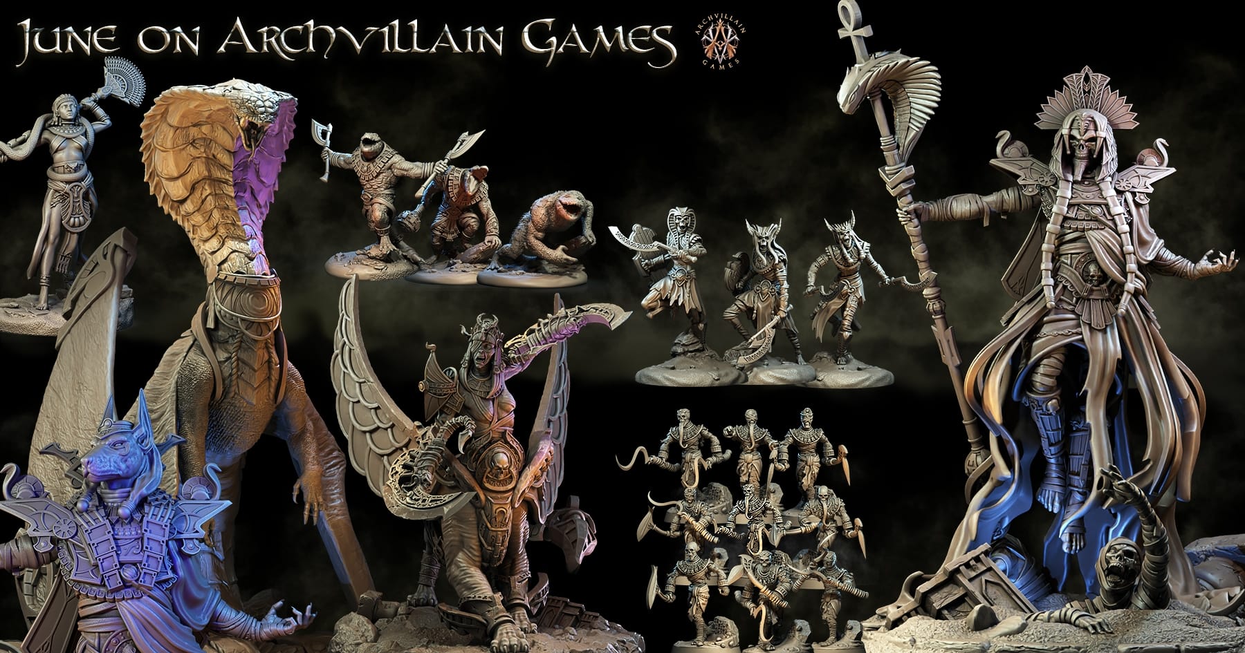 3D Printed Archvillain Games Giant Mummy The Empire of Sands 28 32mm D&D