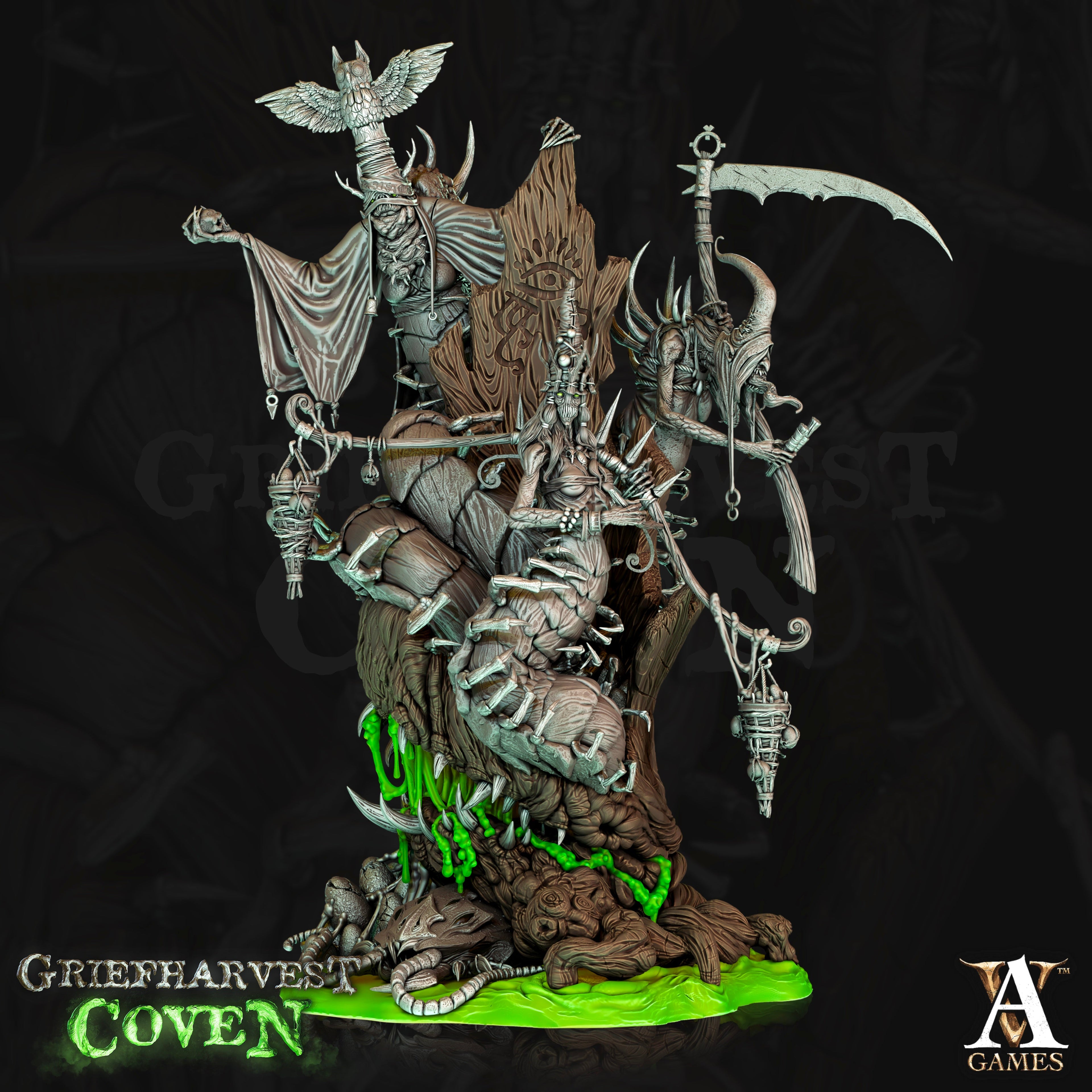 3D Printed Archvillain Games Griefharvest Coven Grandmother Sin - Wormbinder 28mm 32mm D&D