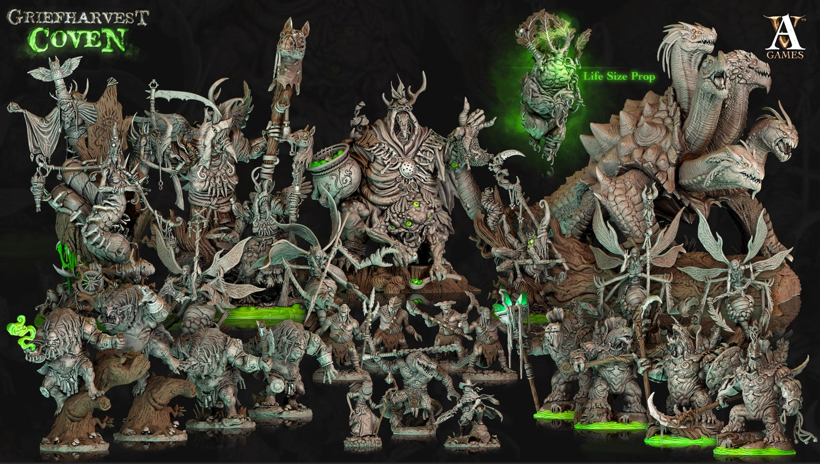 3D Printed Archvillain Games Griefharvest Coven Grandmother Sin - Wormbinder 28mm 32mm D&D