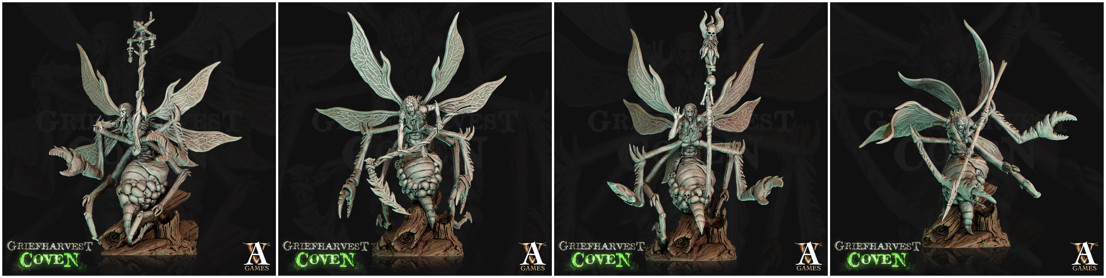 3D Printed Archvillain Games Griefharvest Coven - Wailwasps 28mm 32mm D&D