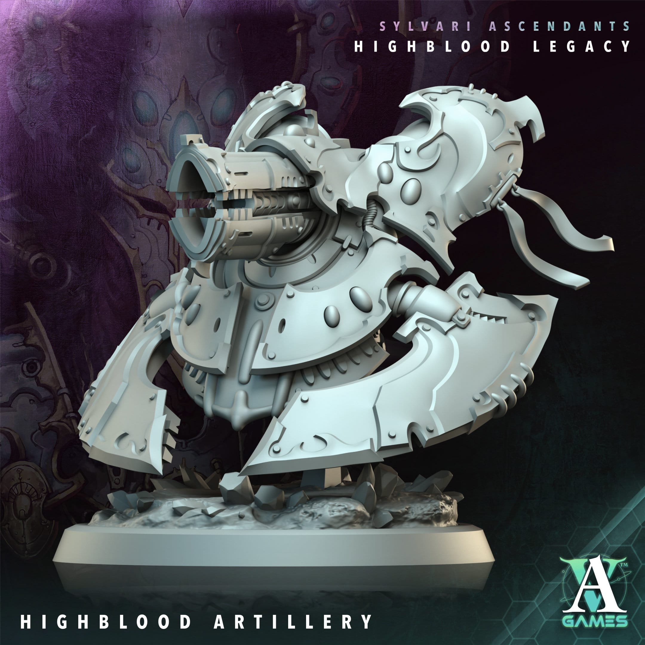 3D Printed Archvillain Games Highblood Artillery Sylvari Ascendants Highblood Legacy Archvillain Society Vol XXXV 28 32mm D&D