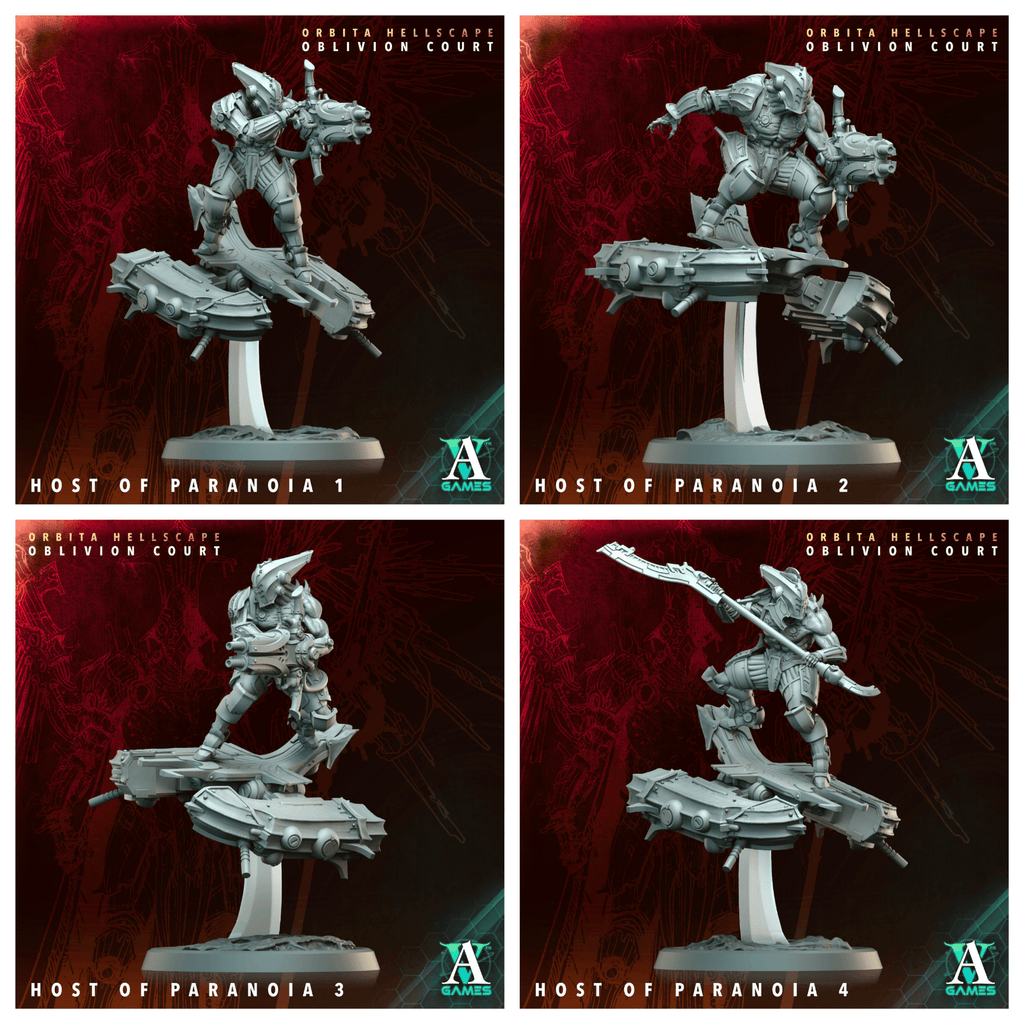 3D Printed Archvillain Games Host of Paranoia Orbita Hellscape Oblivion Court 28 32mm D&D
