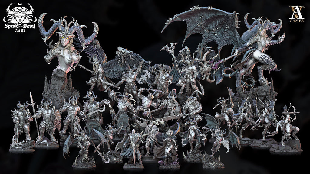 3D Printed Archvillain Games Illyra'Vash The First Harlot Bust Speak of the Devil Vol. III 28 32mm D&D