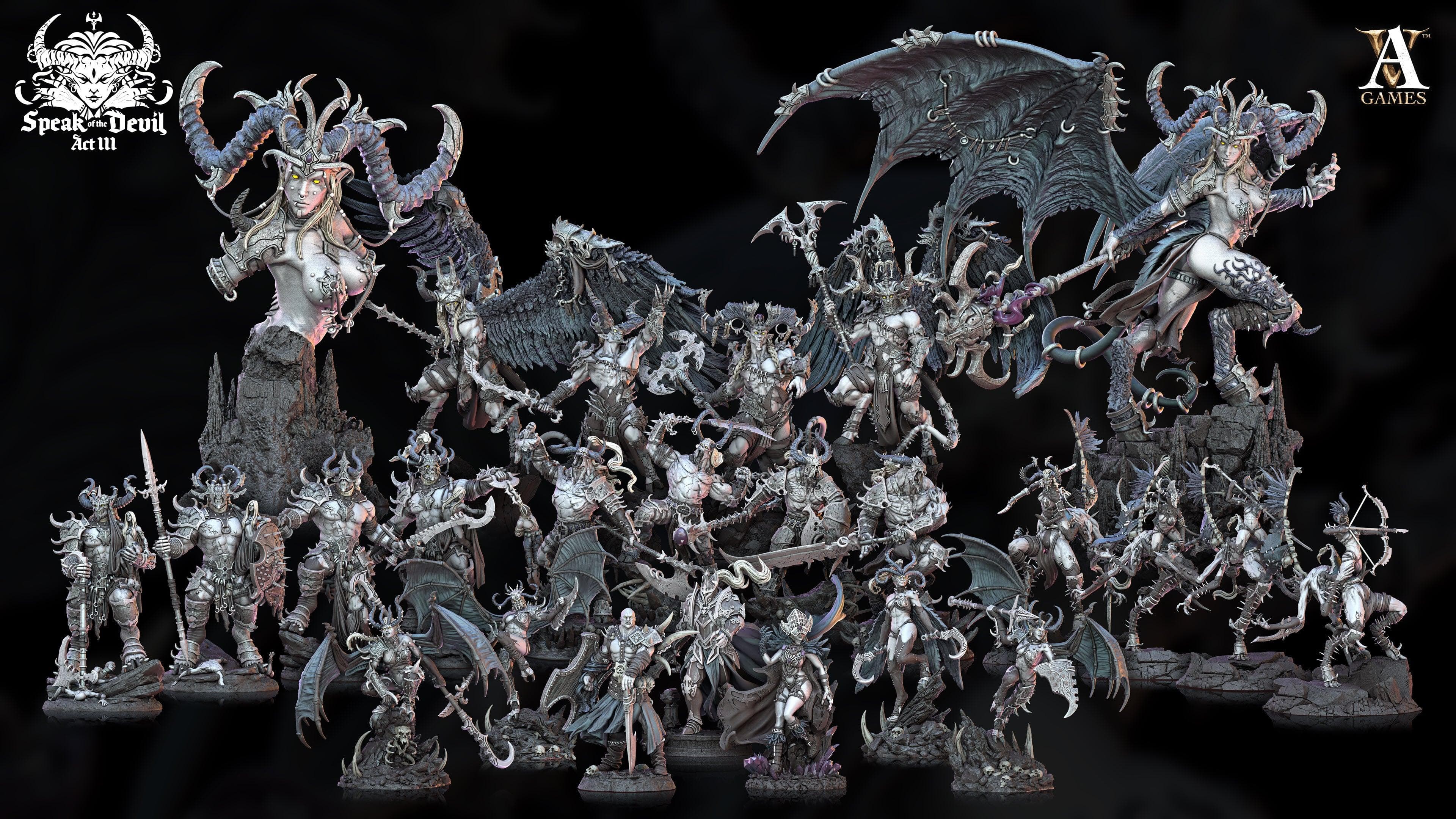 3D Printed Archvillain Games Illyra'Vash The First Harlot Bust Speak of the Devil Vol. III 28 32mm D&D