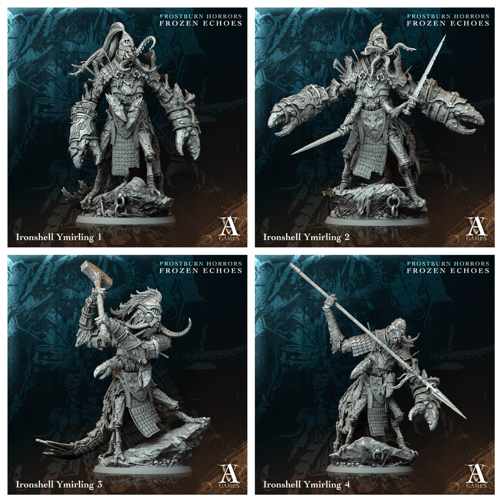 3D Printed Archvillain Games Ironshell Ymirling Frostburn Horrors Frozen Echoes 28 32mm D&D
