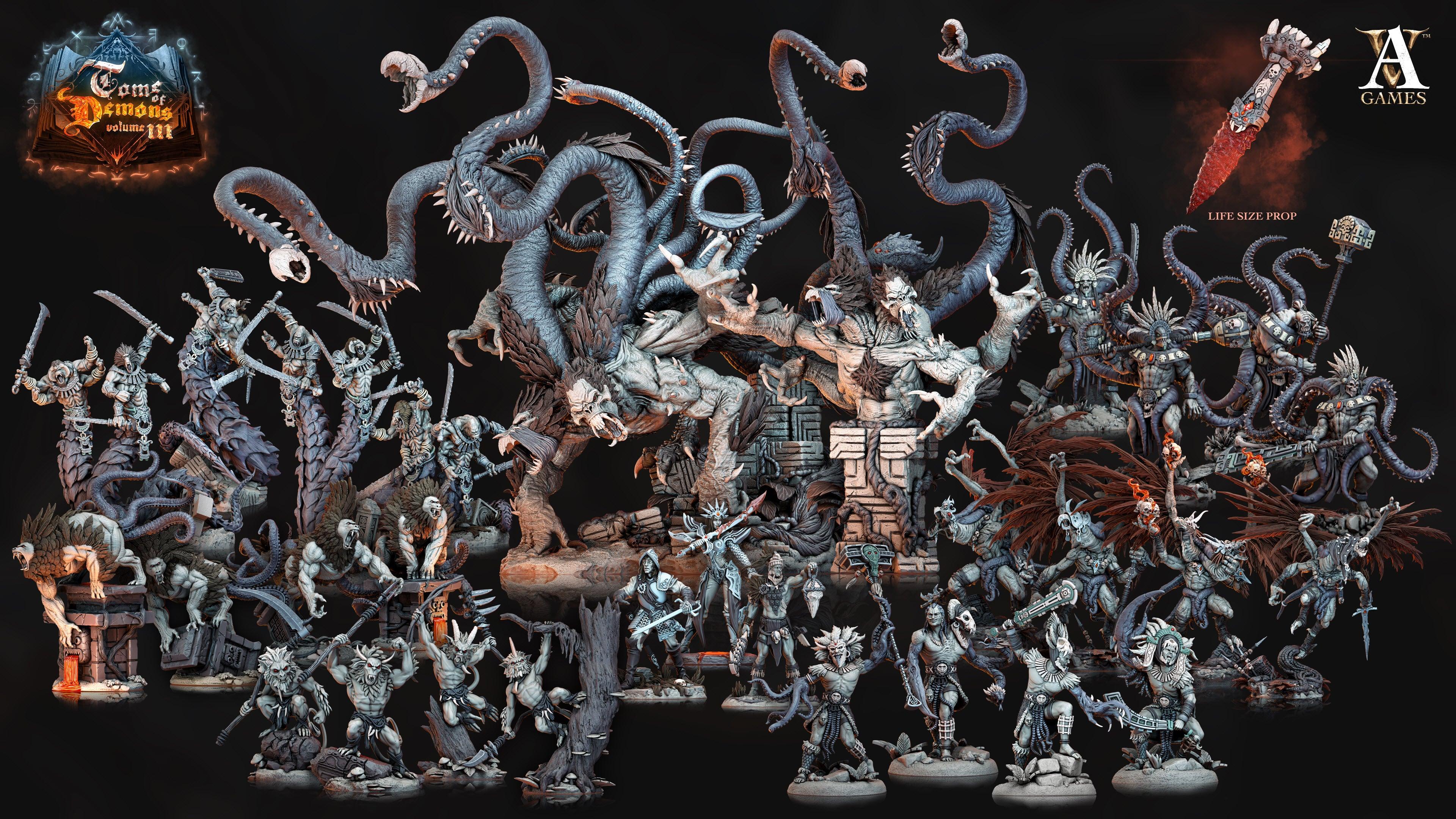 3D Printed Archvillain Games Kagon - Bust Tome of Demons 28 32mm D&D