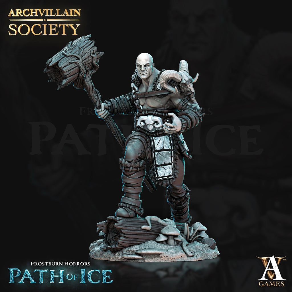 3D Printed Archvillain Games Kailo Hanjarnen - Ice Druid Society Vol. XVIII 28 32mm D&D