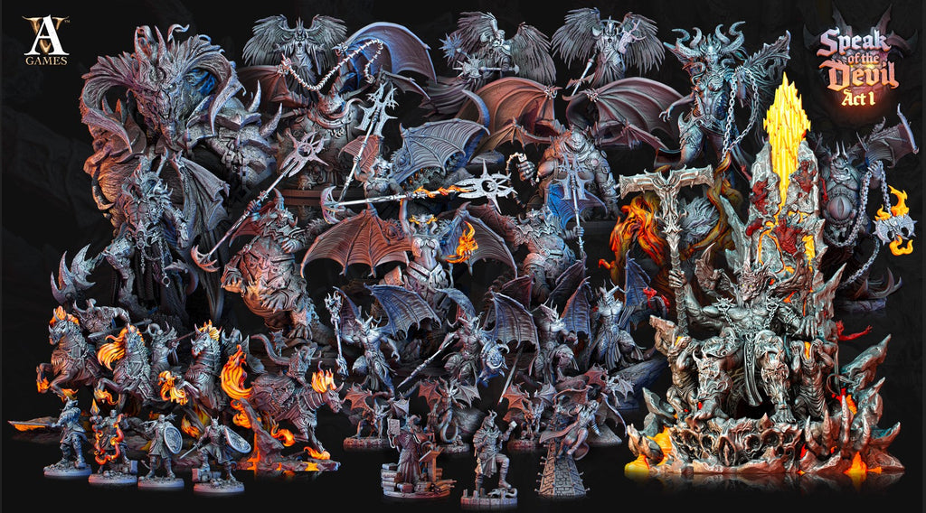 3D Printed Archvillain Games Kartaroth Speak of the Devil Act I 28 32mm D&D