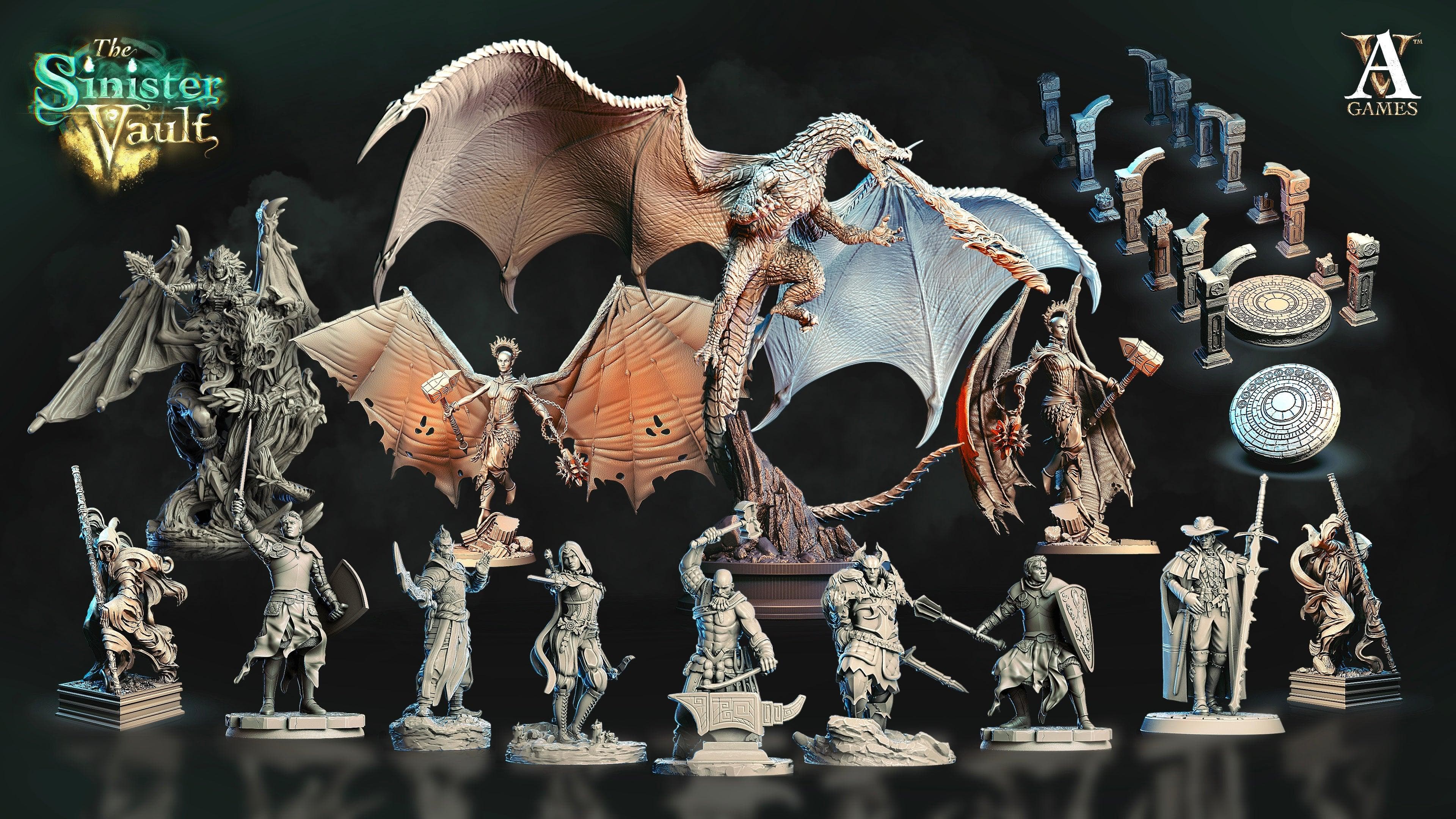 3D Printed Archvillain Games Khadan Gith Swordmaster The Sinister Vault 28 32mm D&D