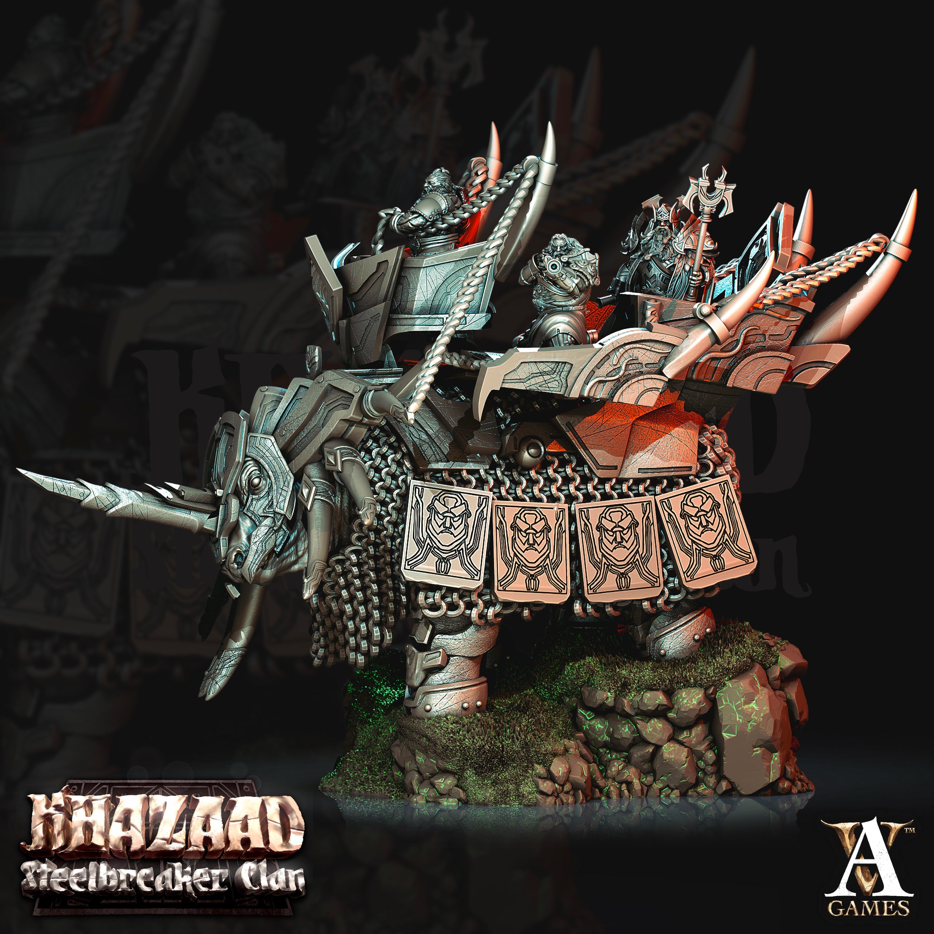 3D Printed Archvillain Games Khazaad - Steelbreaker Clan War Bjargan 28 32mm D&D