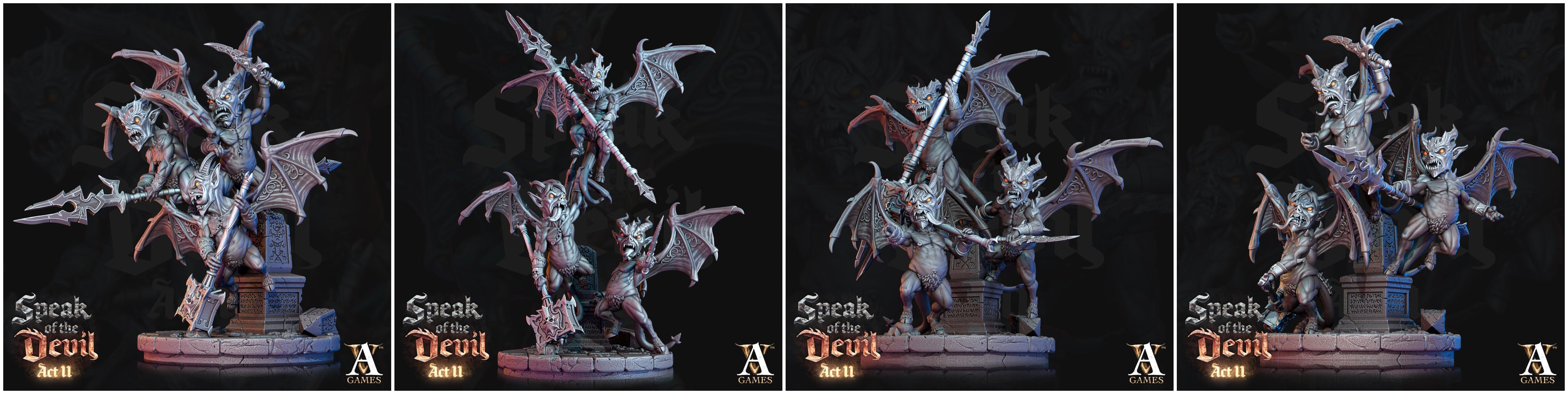 3D Printed Archvillain Games Malignants Speak of the Devil Act II 28 32mm D&D