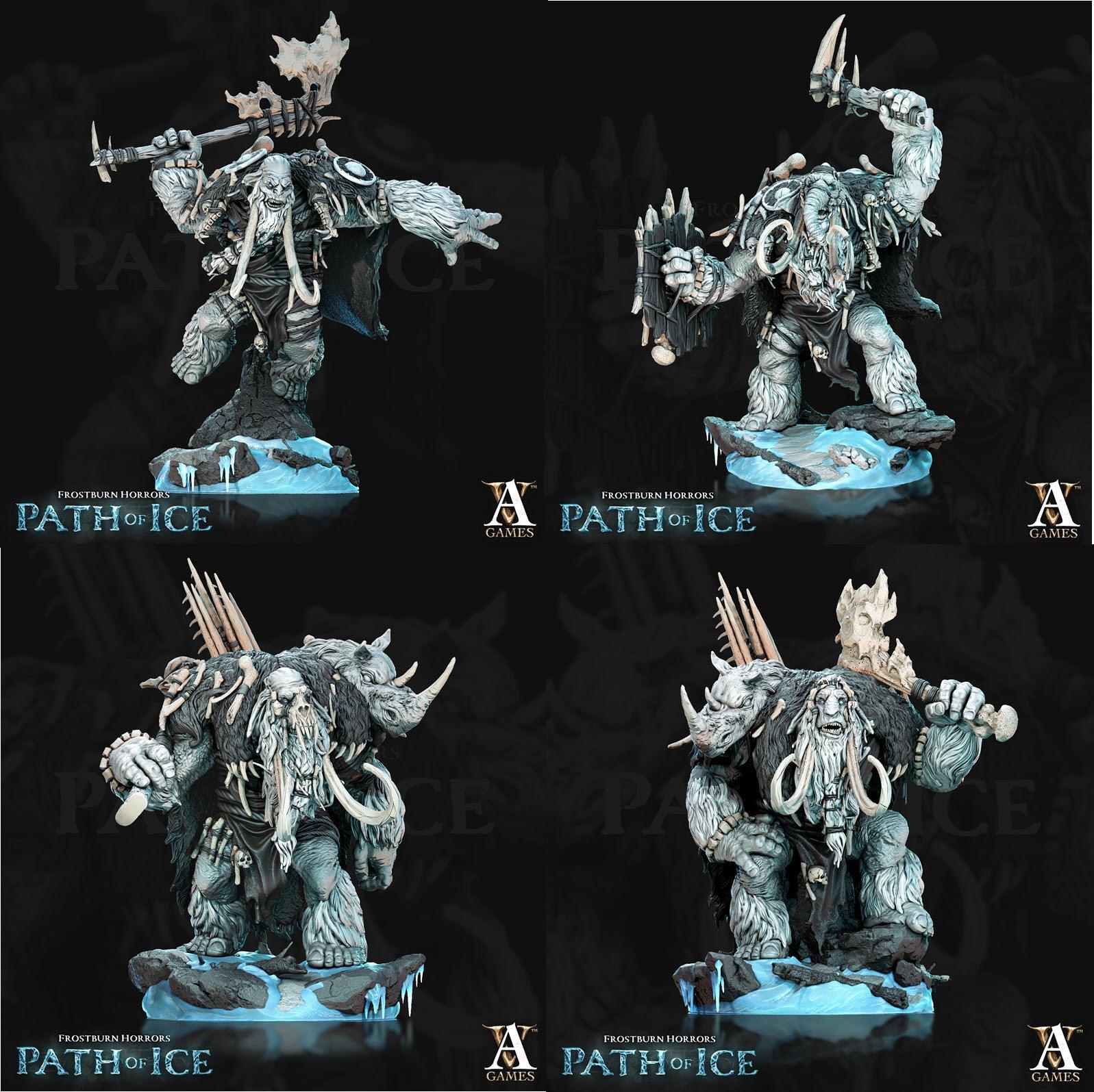 3D Printed Archvillain Games Mammuti Frostburn Horrors - Path of Ice 28 32mm D&D