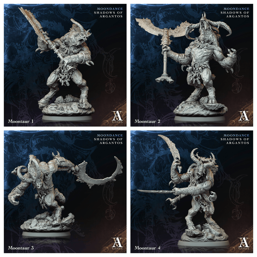 3D Printed Archvillain Games Moontaur Moondance - Shadows of Argantos 28 32mm D&D