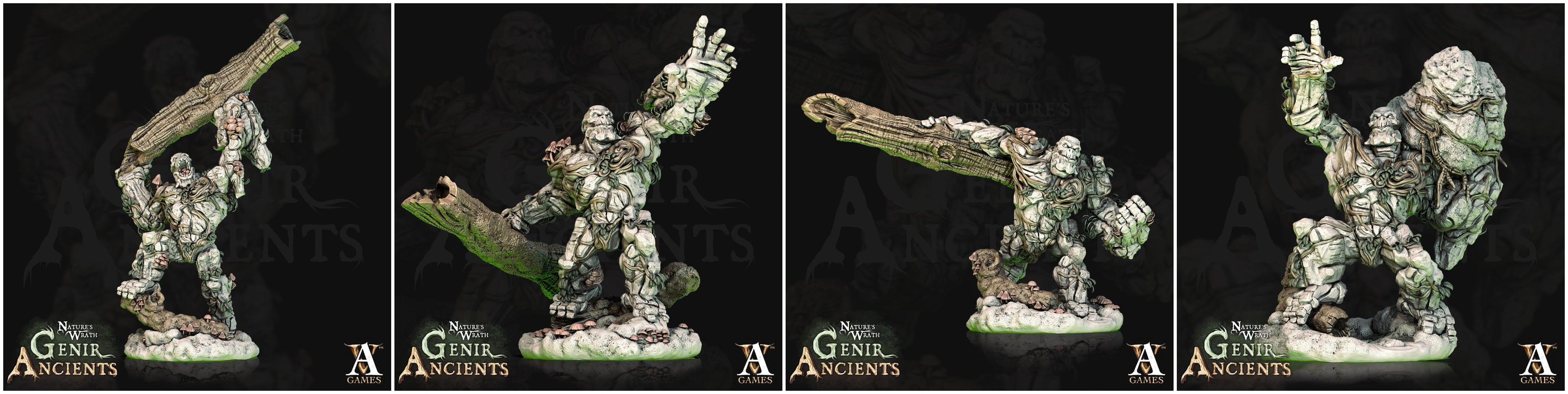 3D Printed Archvillain Games Nature's Wrath Genir Ancients - Forest Elementals 28mm 32mm D&D