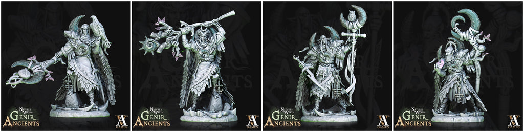 3D Printed Archvillain Games Nature's Wrath Genir Ancients - Grovebred Druids 28mm 32mm D&D