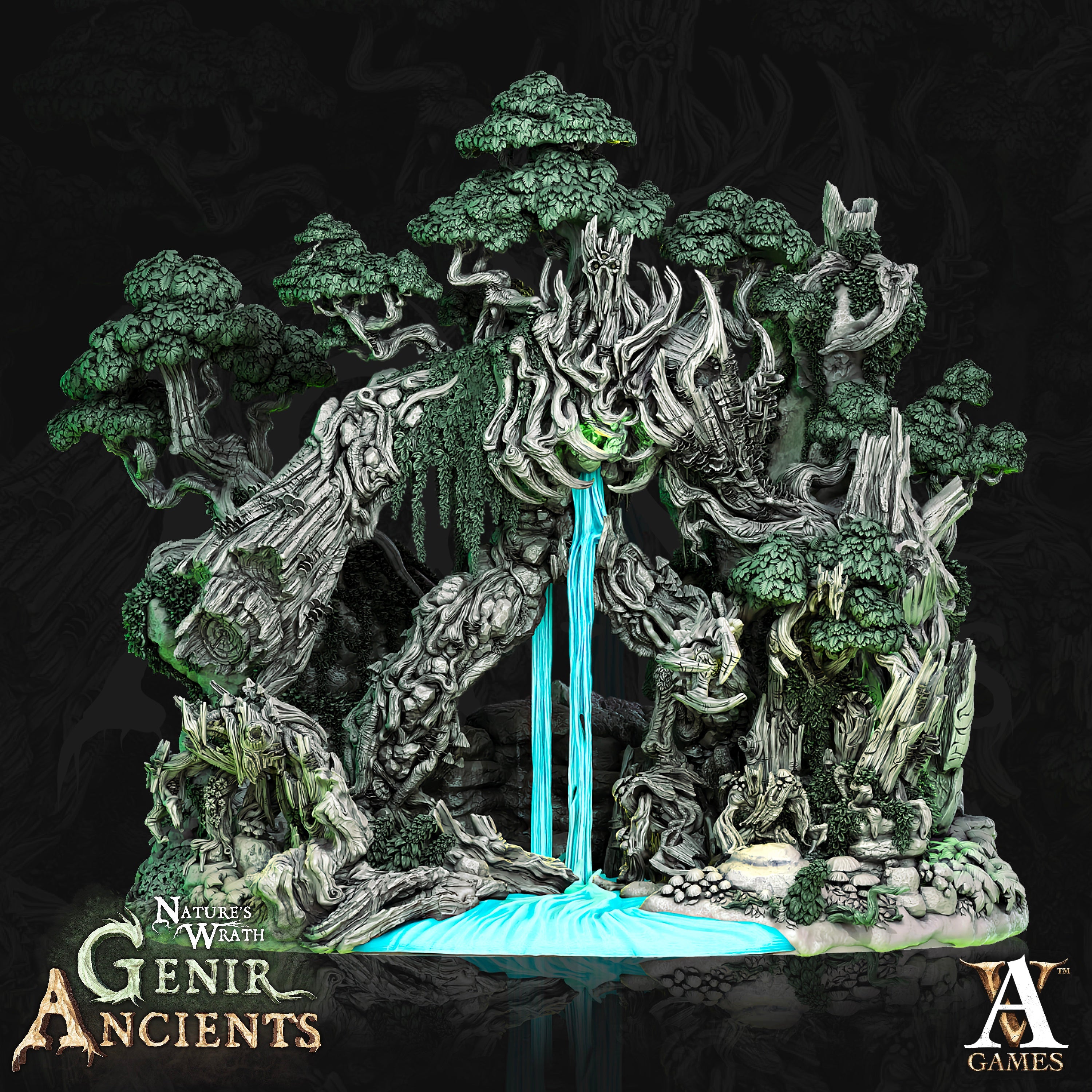 3D Printed Archvillain Games Nature's Wrath Genir Ancients - Treant Lord 28mm 32mm D&D