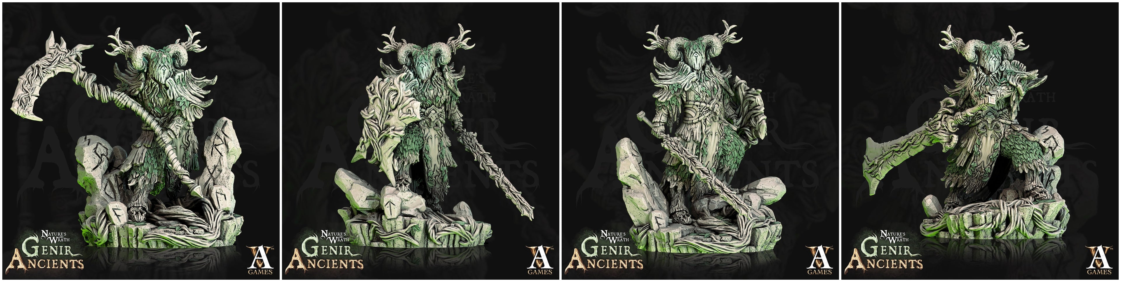 3D Printed Archvillain Games Nature's Wrath Genir Ancients - Verdant Ancient 28mm 32mm D&D