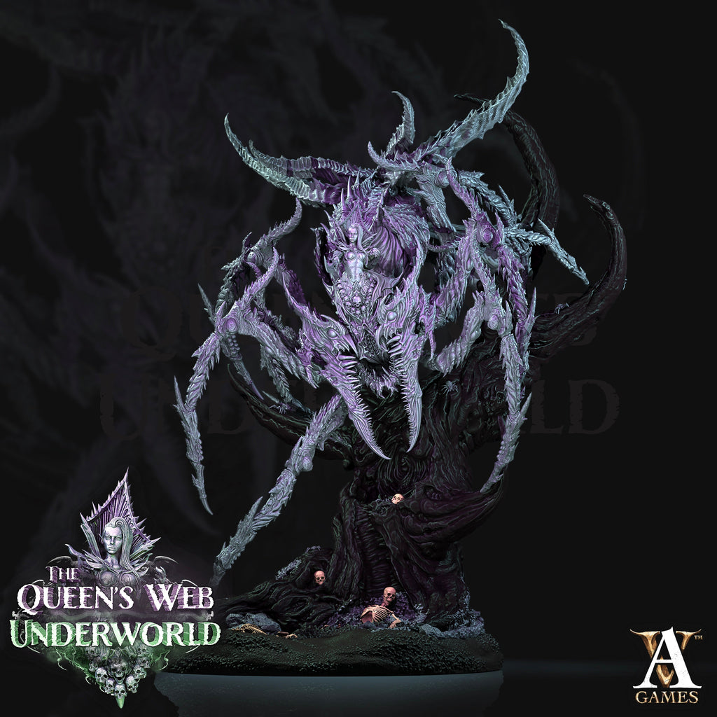 3D Printed Archvillain Games Nhile Avatar of Aranis The Queen's Web Underworld 28 32mm D&D