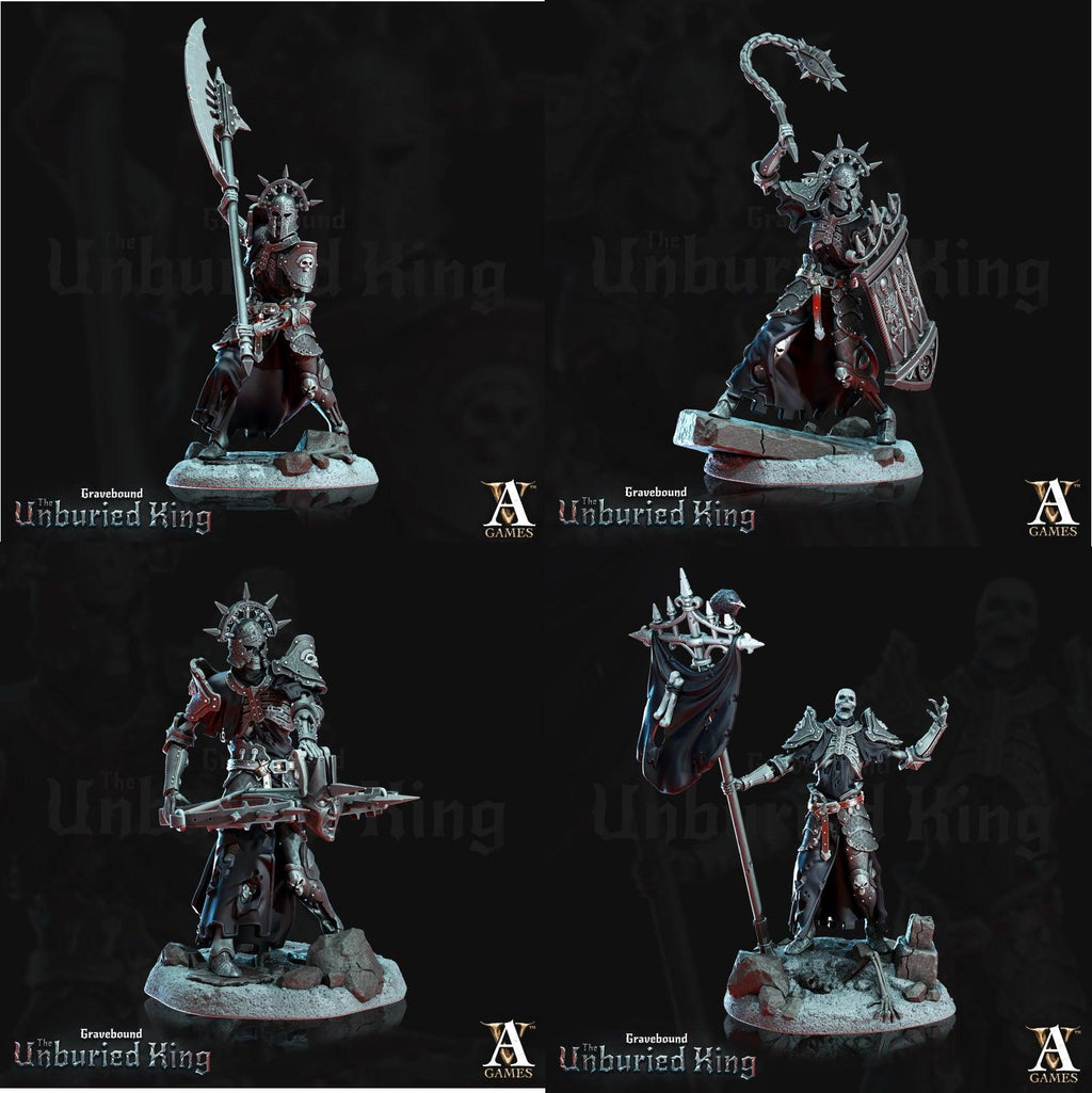 3D Printed Archvillain Games Ossefacti- Gravebound The Unburied King 28 32mm D&D